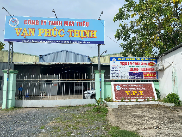 KIỂM ĐỊNH NHÀ XƯỞNG - CÔNG TY TNHH MAY THÊU VẠN PHÚC THỊNH