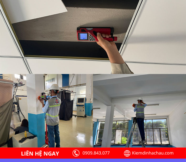 Hình ảnh kiểm tra số lượng cốt thép trong cấu kiện BTCT